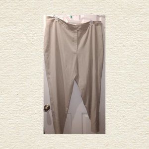 Ashley Stewart Linen Blend Beige Slacks